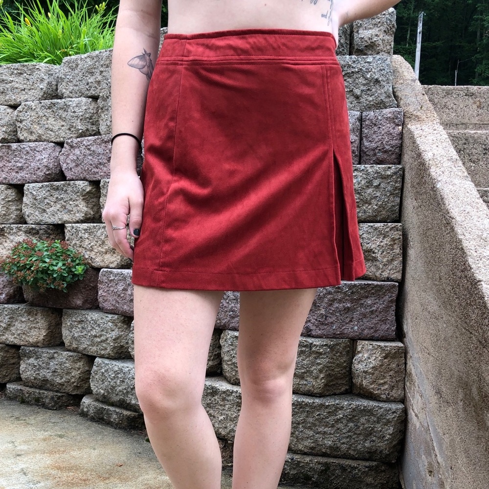 Suede skirt